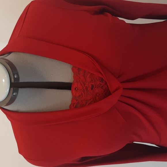 Cowl neck top with lace insert - Picture 2 of 4